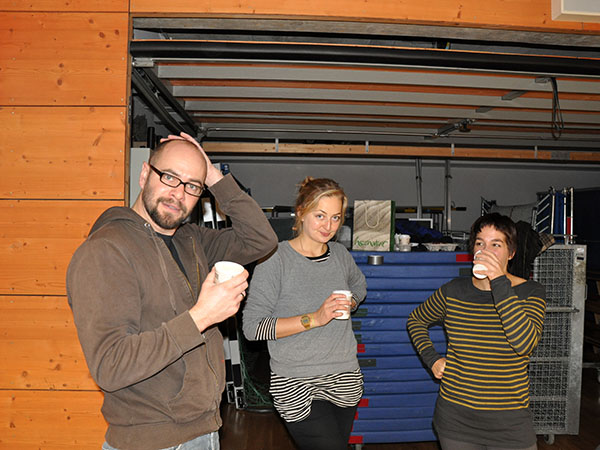 Sven, Johanna & Sabine in der Kaffeepause