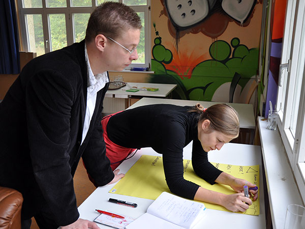 Daniel and Anne planning for a German-Polish Living Library